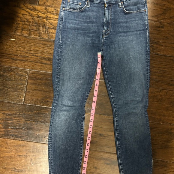 MOTHER Distressed Blue Ankle Jeans - Picture 5 of 8